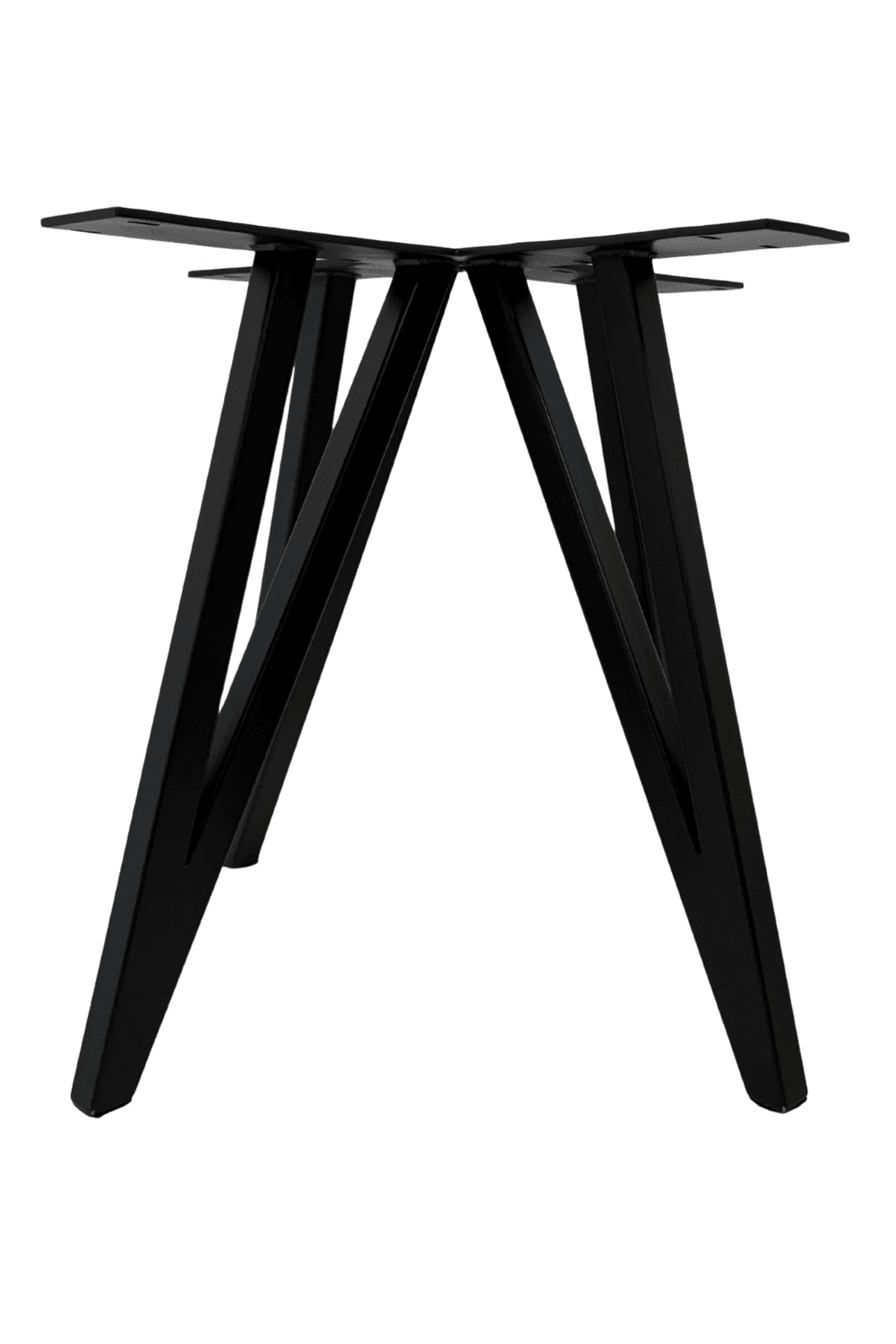 Zwarte metalen poot voor onder een ronde tafel 80x80x72 cm