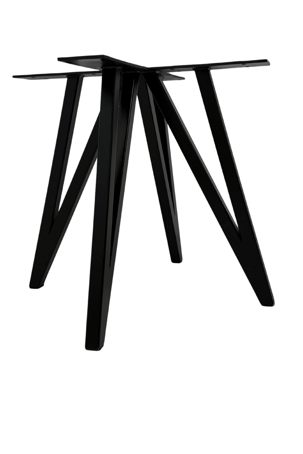 Zwarte metalen poot voor onder een ronde tafel 80x80x72 cm