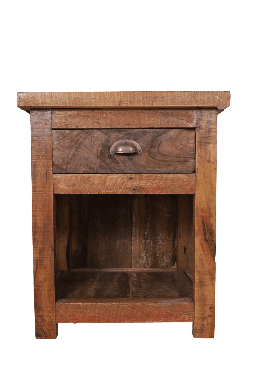 set van 2 houten rustieke Nachtkastjes 55x39x56 cm