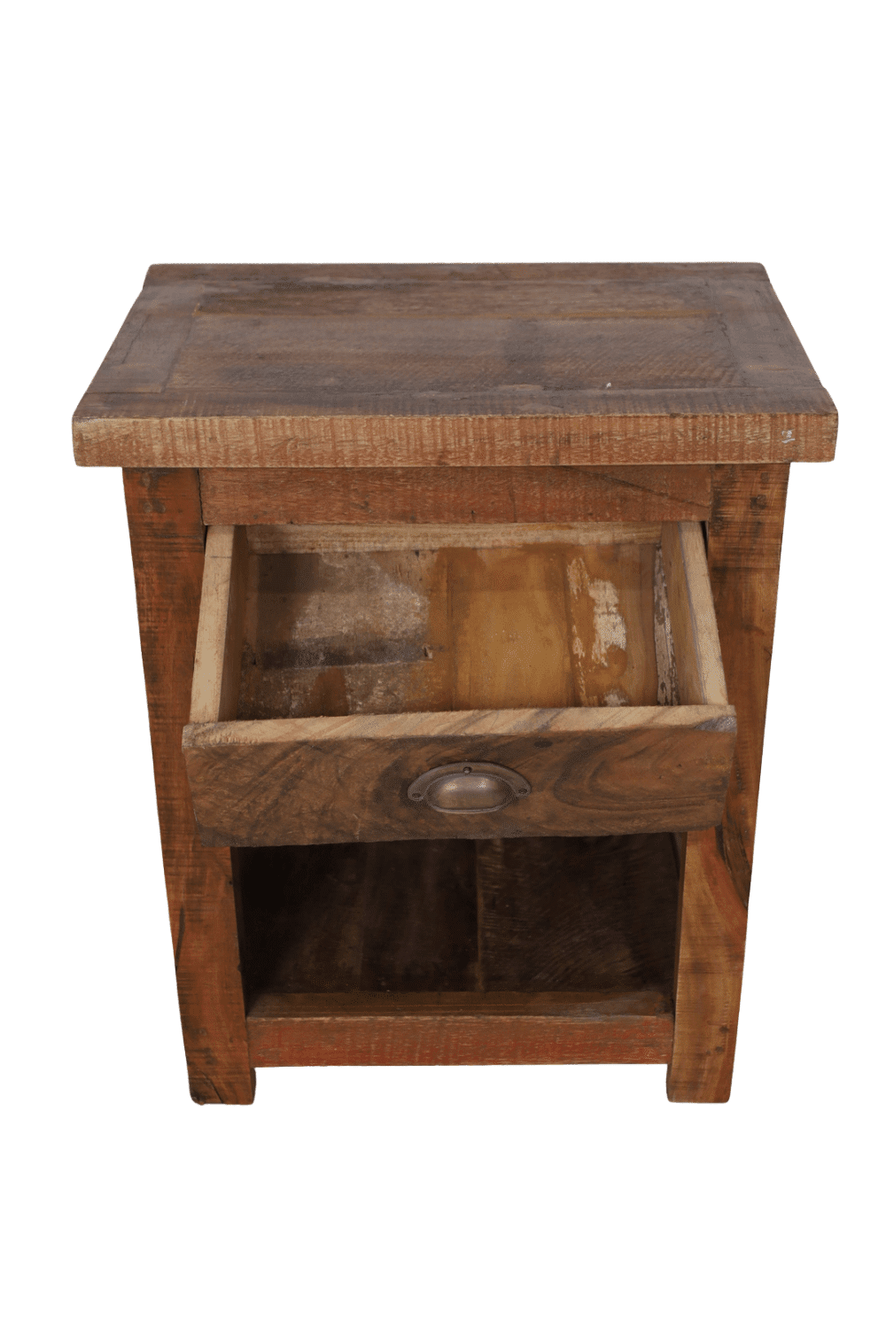 set van 2 houten rustieke Nachtkastjes 55x39x56 cm