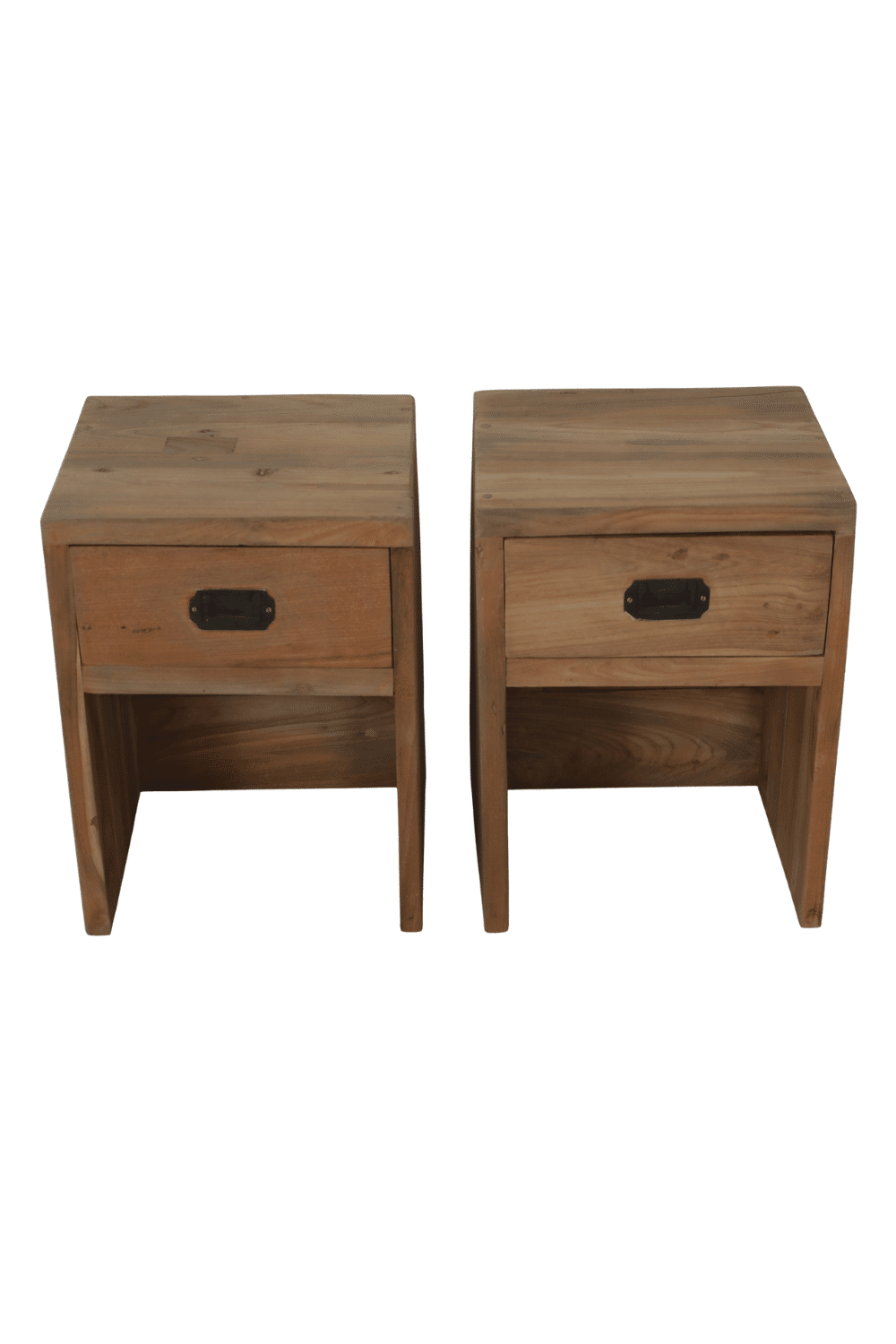set van 2 teak houten Nachtkastjes 30x33x45 cm set van 2 teak houten Nachtkastjes 30x33x45 cm