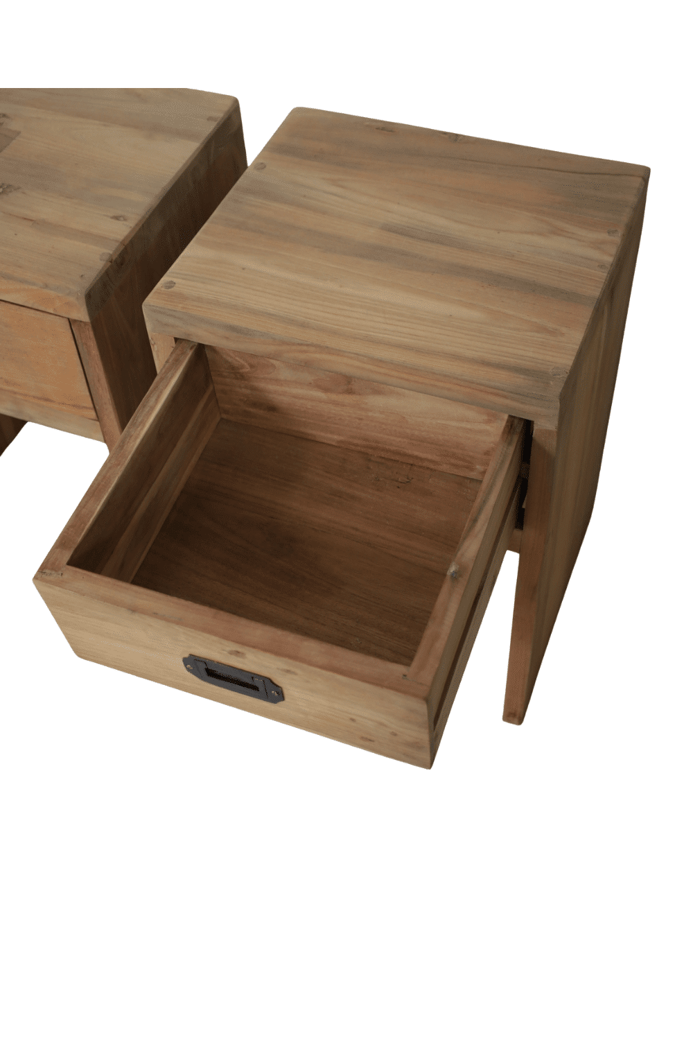 set van 2 teak houten Nachtkastjes 30x33x45 cm set van 2 teak houten Nachtkastjes 30x33x45 cm