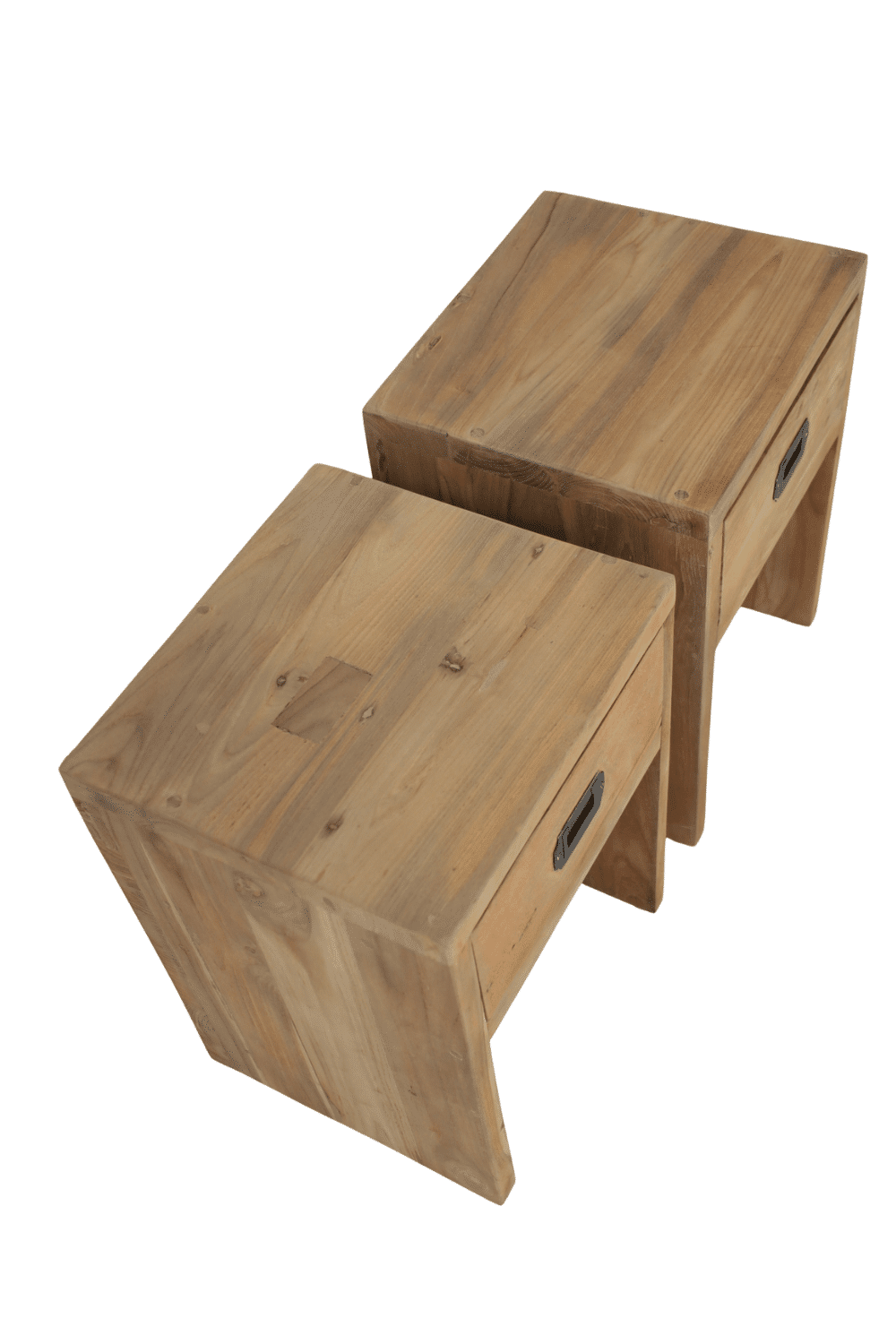 set van 2 teak houten Nachtkastjes 30x33x45 cm set van 2 teak houten Nachtkastjes 30x33x45 cm
