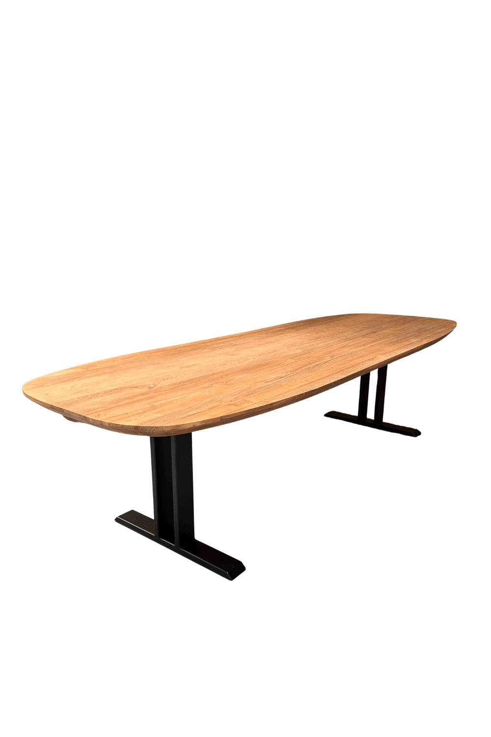 teak houten deens ovale tafel met I poten 300x110x77 cm teak houten deens ovale tafel met I poten 300x110x77 cm