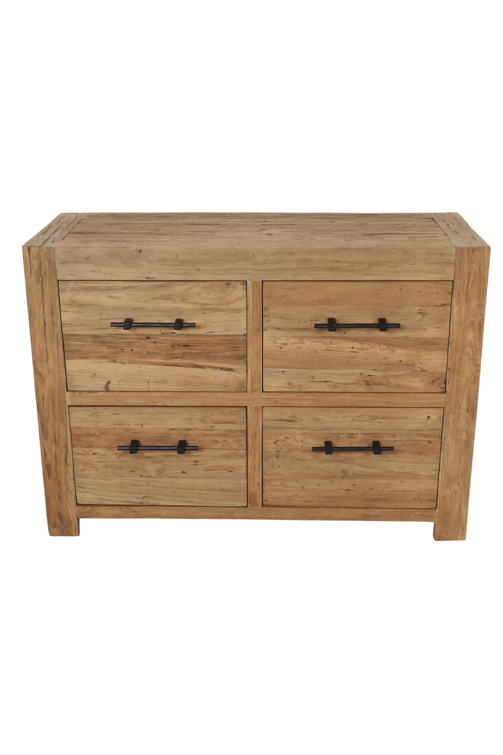 Badkamermeubel teak houten ladekast 4 lade 120x45x85 cm