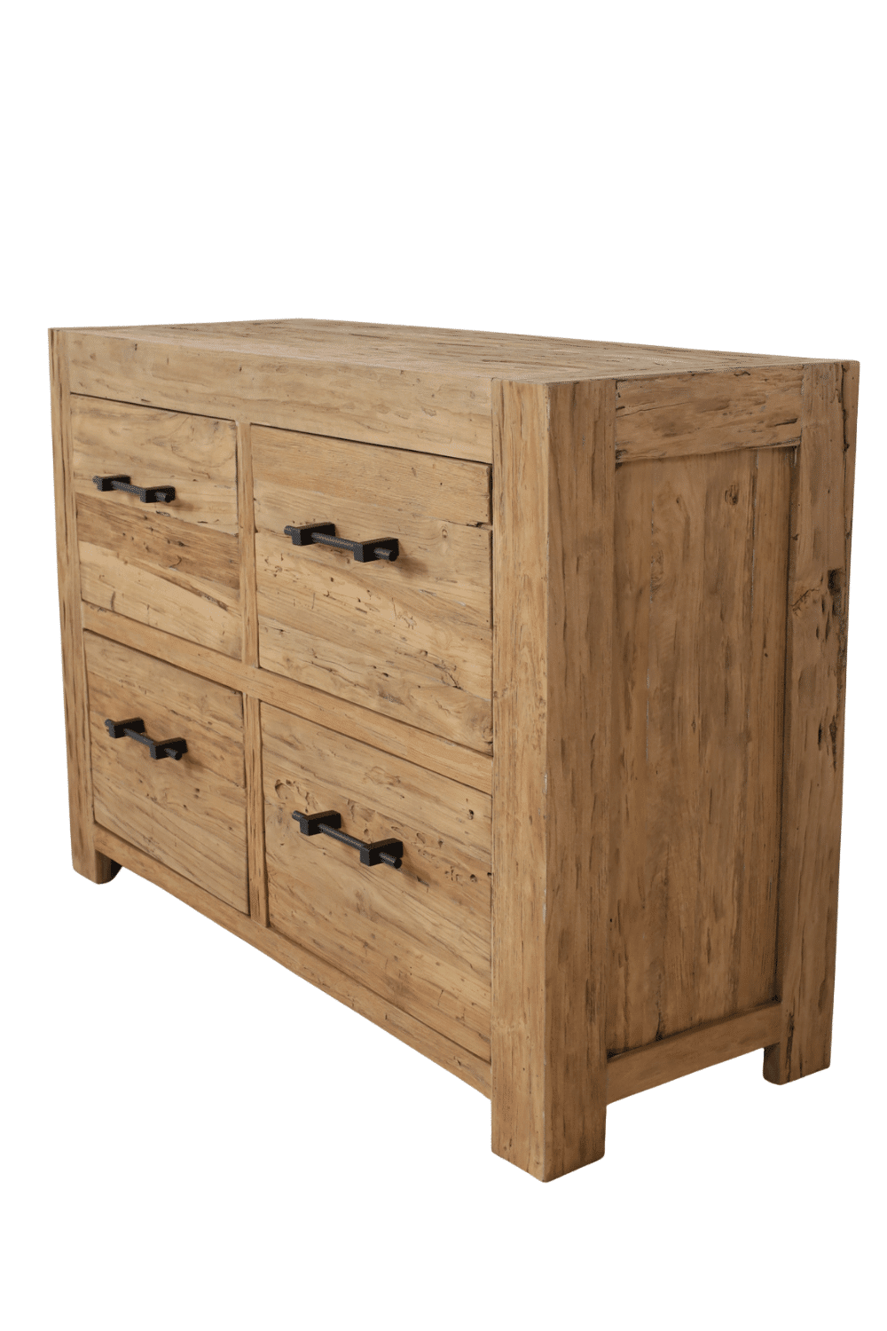 Badkamermeubel teak houten ladekast 4 lade 120x45x85 cm