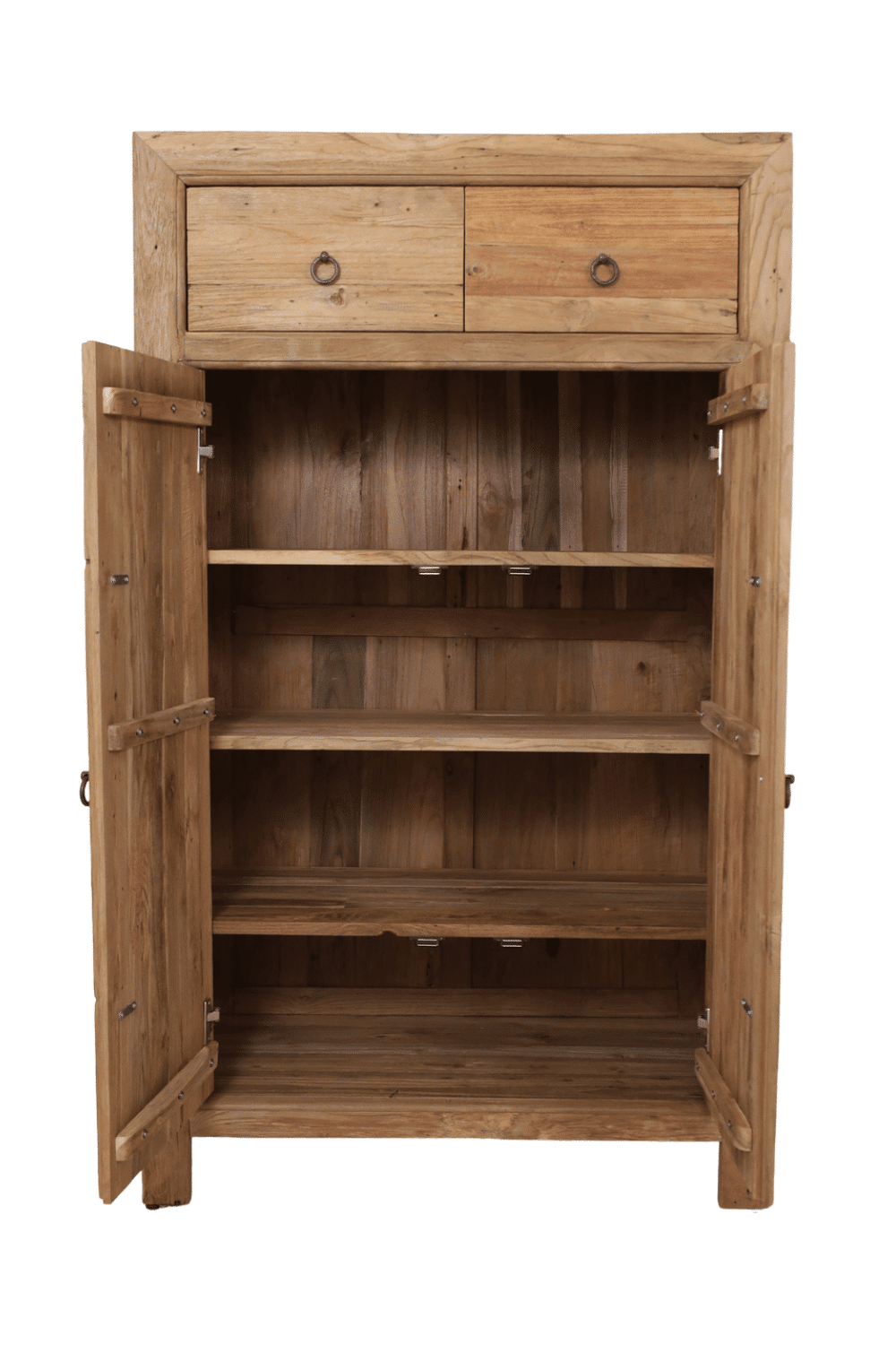 Meidenkast teak hout chinees model super rustiek 90x45x152 cm Meidenkast teak hout chinees model super rustiek 90x45x152 cm