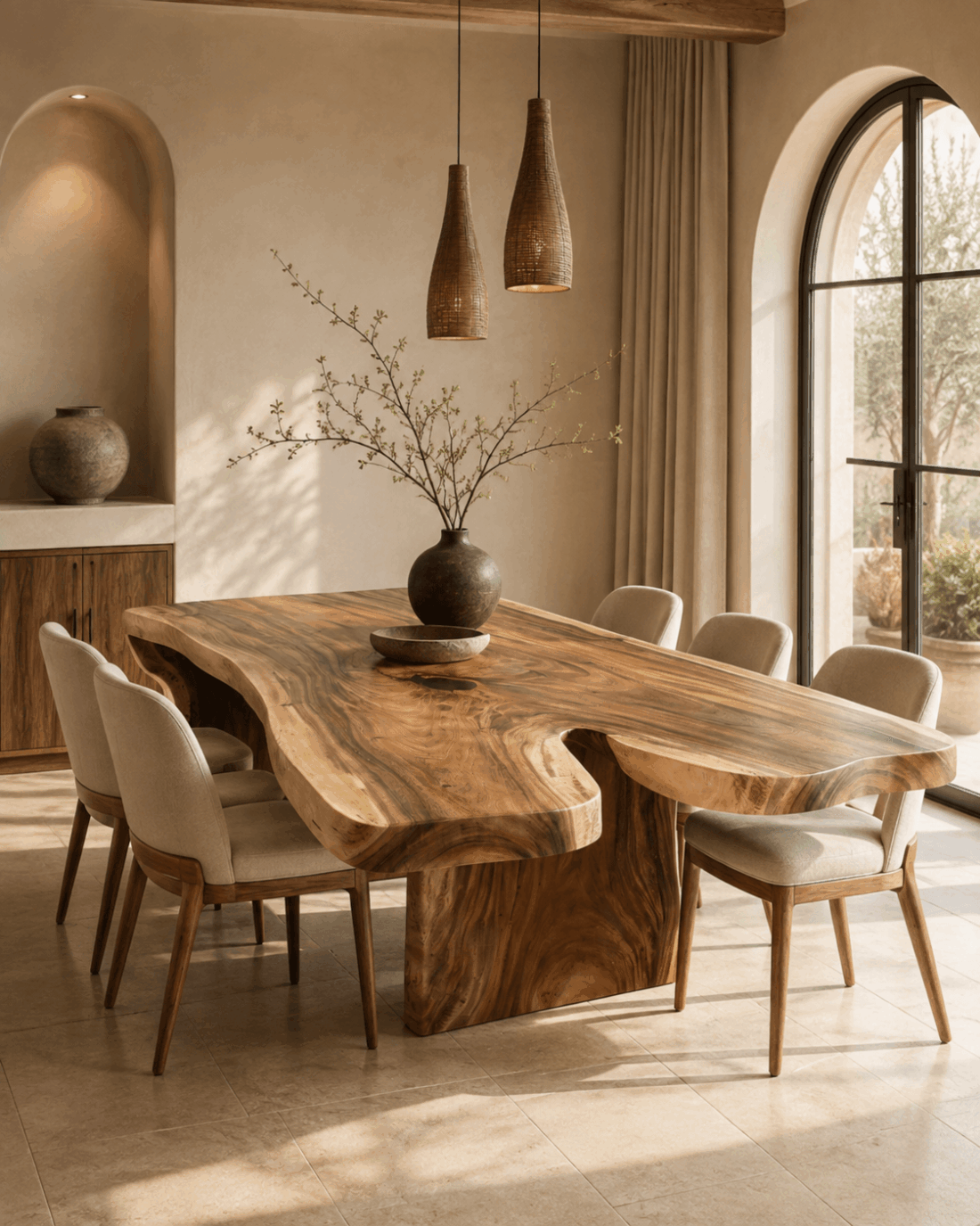 Suar houten waterval tafel boomstamtafel 300x158x78 cm Suar houten waterval tafel boomstamtafel 300x158x78 cm