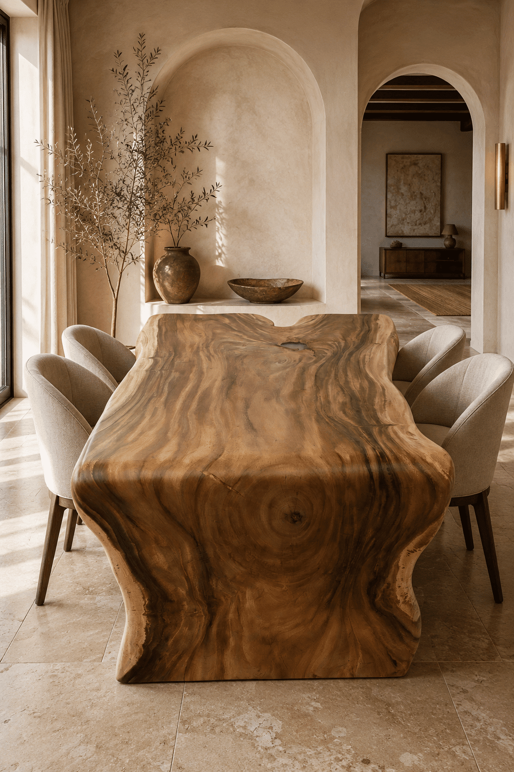 Suar houten boomstamtafel 300x158x78 cm Suar houten boomstamtafel 300x158x78 cm