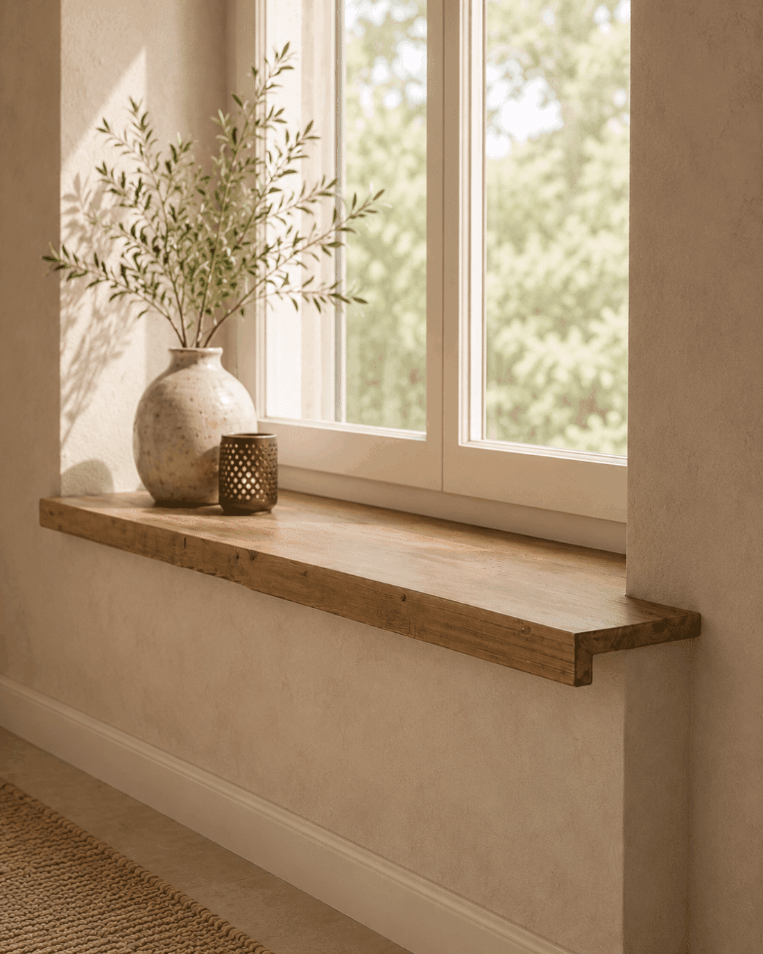Teak houten vensterbank 200x21,5x5 cm Teak houten vensterbank 200x21,5x5 cm