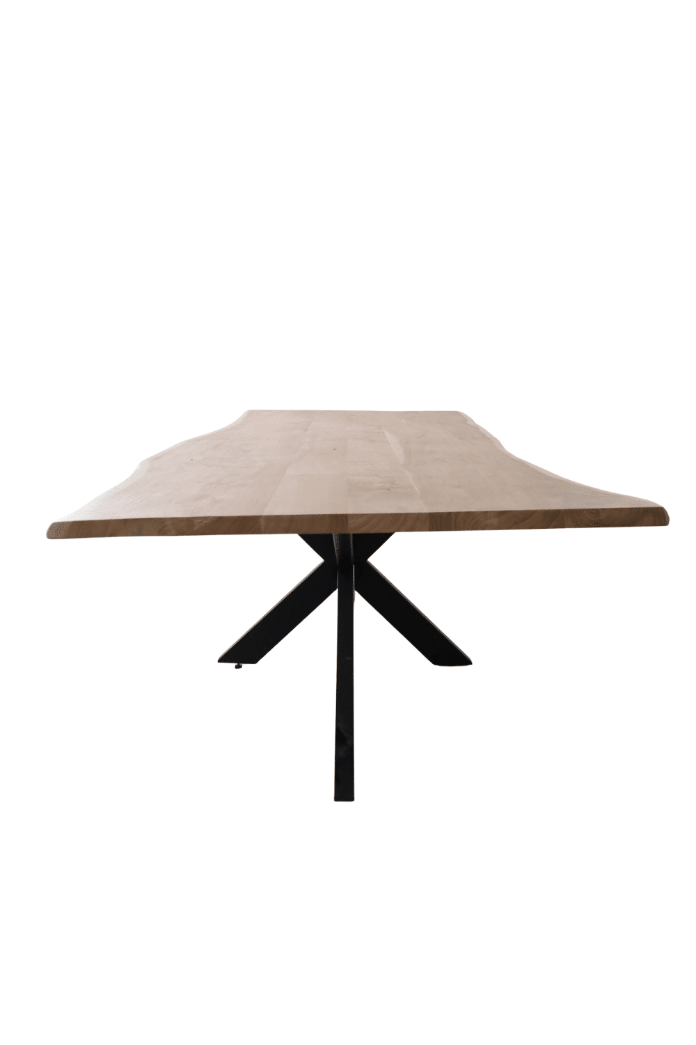 boomstam houten eentafel met zwart metalen spinpoot acacia hout 300x100x110x79 cm boomstam houten eentafel met zwart metalen spinpoot acacia hout 300x100x110x79 cm