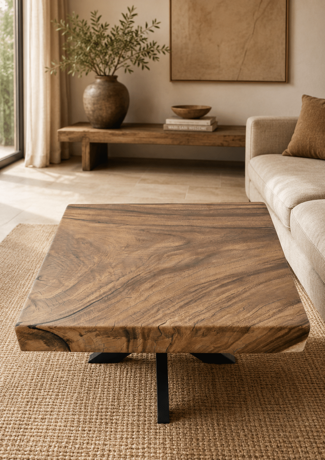 boomstam salontafel vierkant suar hout 80x80x51 cm boomstam salontafel vierkant suar hout 80x80x51 cm