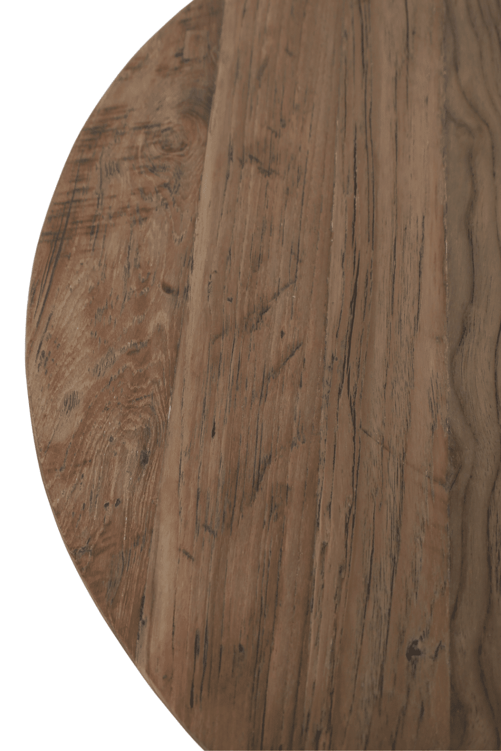 set van 2 ronde houten salontafels 50 cm en 70 cm teak hout rural