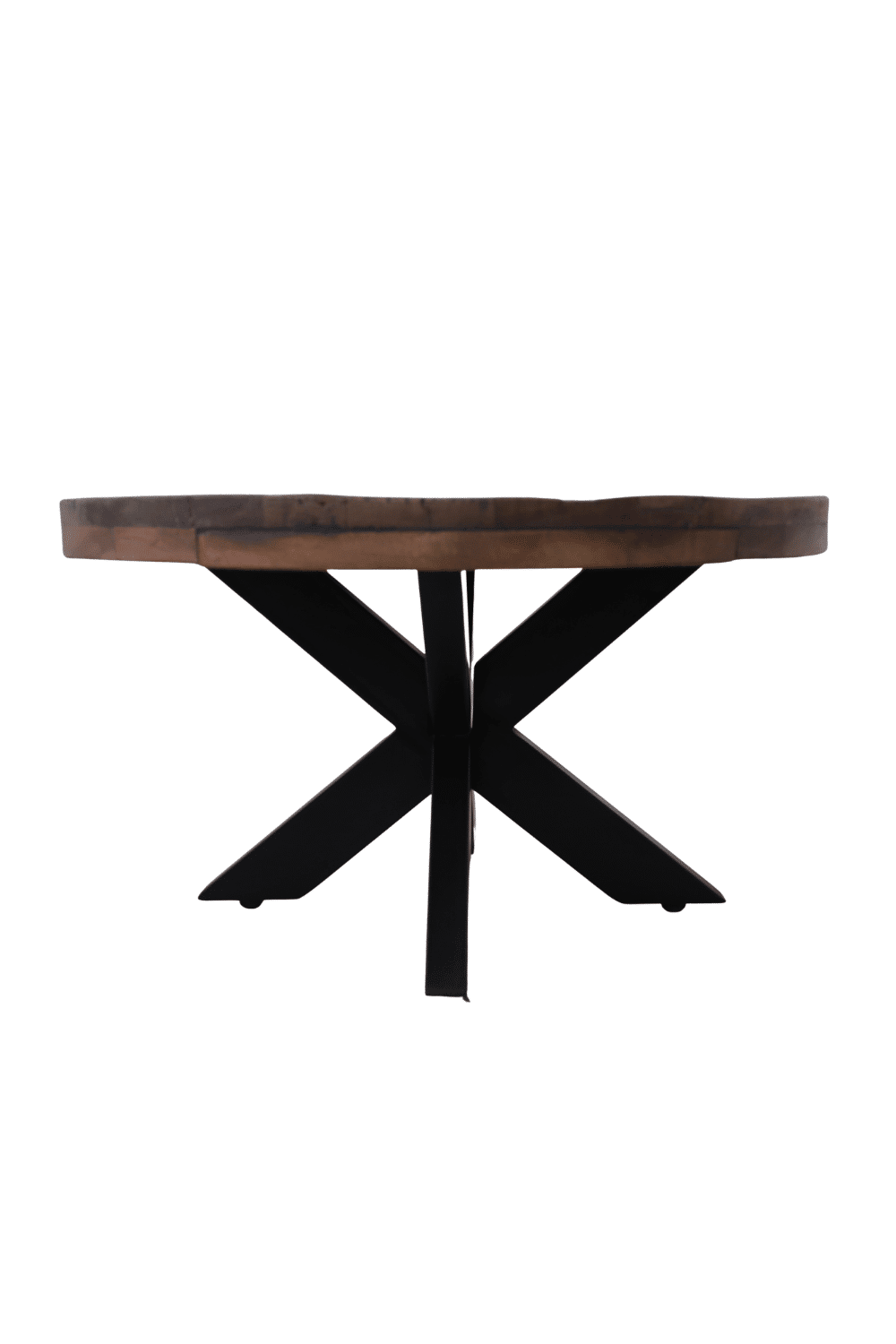 stoere ronde houten salontafel 80 cm