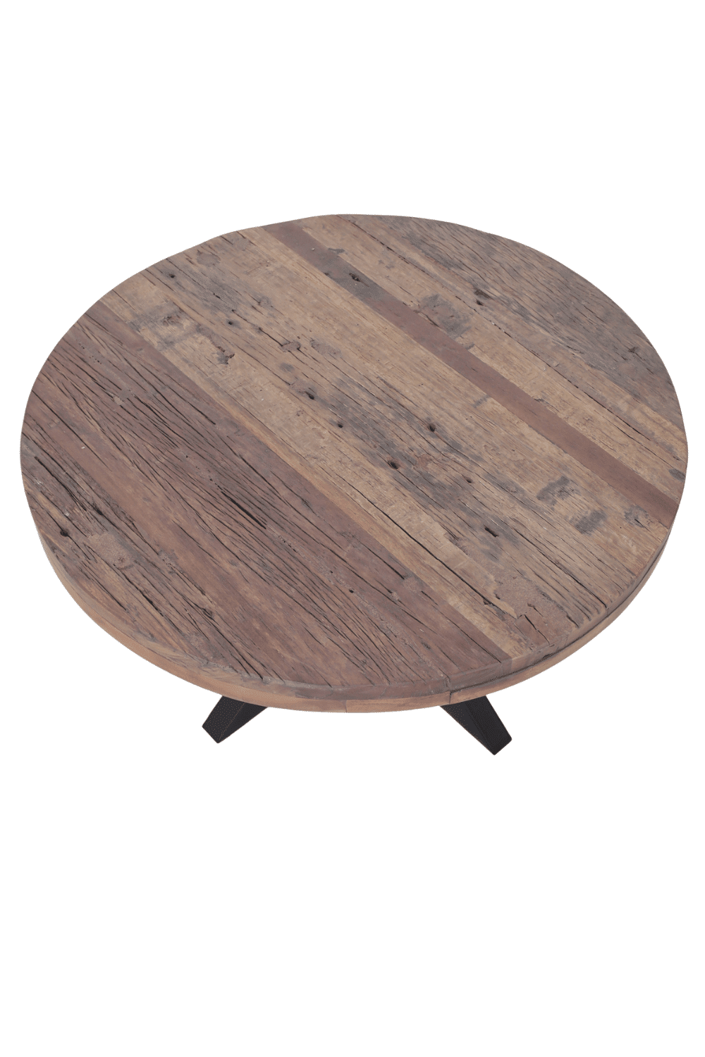 stoere ronde houten salontafel 80 cm