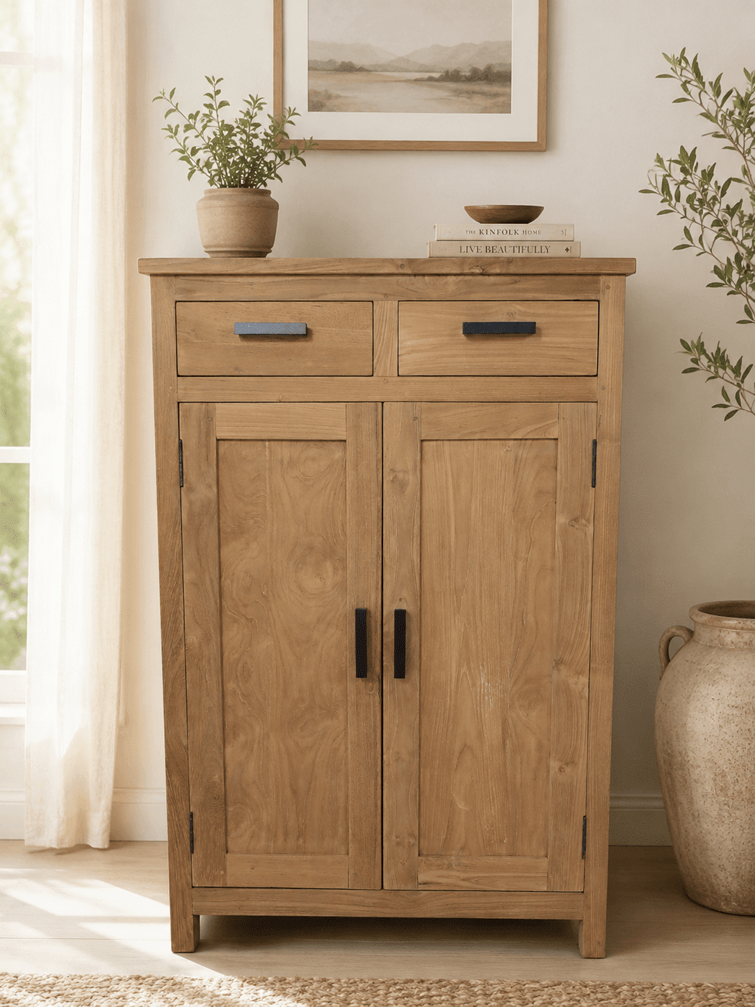 teak houten meidenkast gangkast opbergkast laag 80x40x120 cm teak houten meidenkast gangkast opbergkast laag 80x40x120 cm