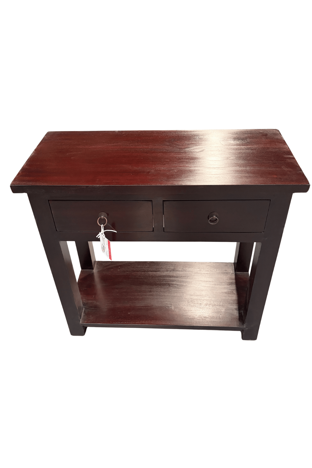 warm donker bruine side table met 2 lades en onderblad 80x35x70 cm Stdt koloniaal bruin warm donker bruine side table met 2 lades en onderblad 80x35x70 cm Stdt koloniaal bruin