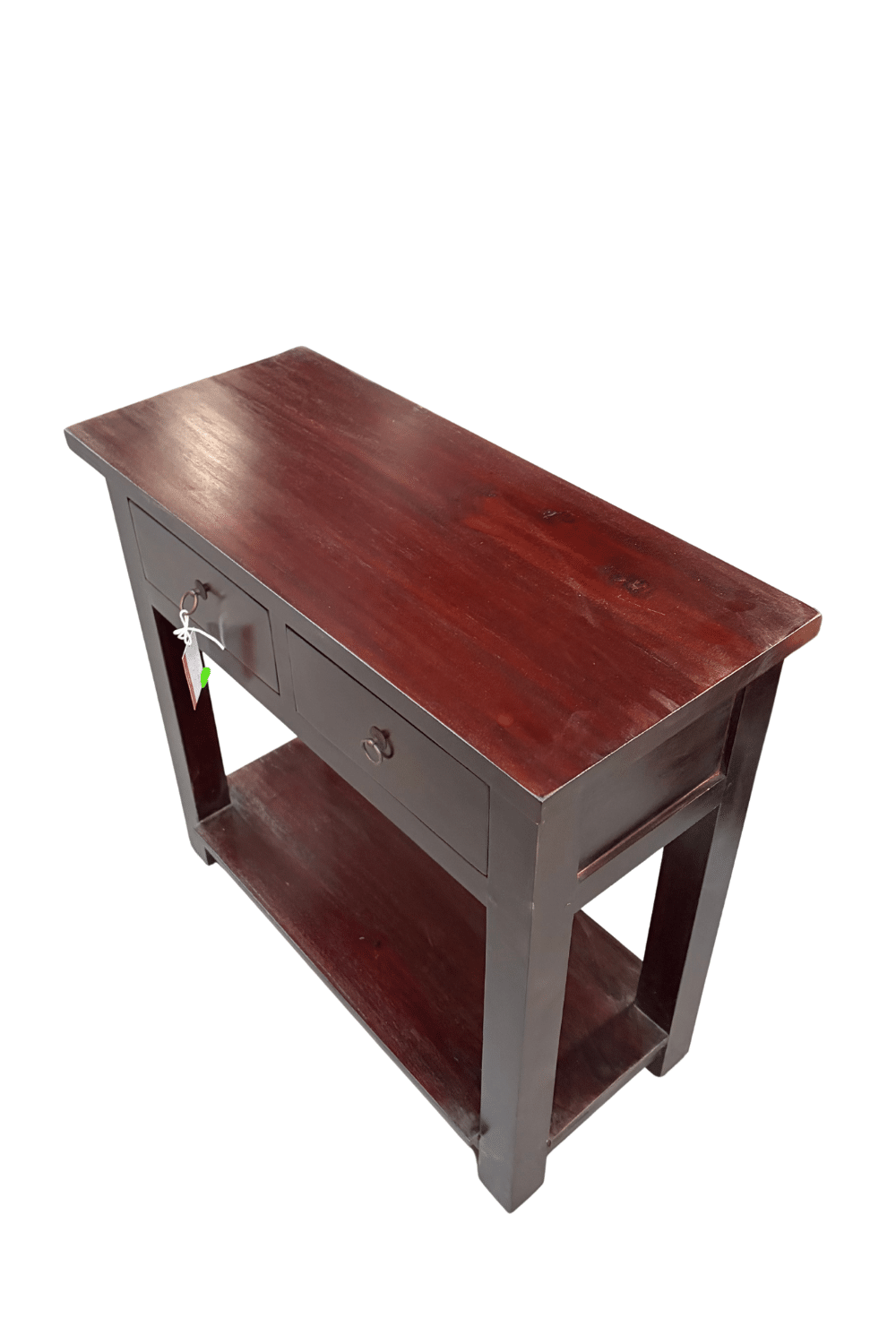 warm donker bruine side table met 2 lades en onderblad 80x35x70 cm Stdt koloniaal bruin warm donker bruine side table met 2 lades en onderblad 80x35x70 cm Stdt koloniaal bruin
