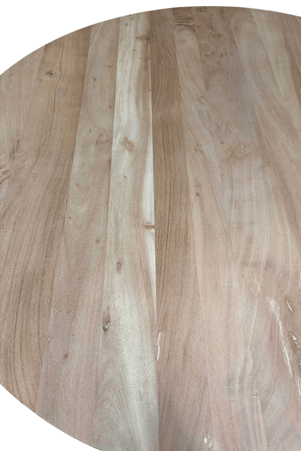 Ronde 130 cm eettafel eiken look rond naturel kleur 1 Ronde 130 cm eettafel eiken look rond naturel kleur 1