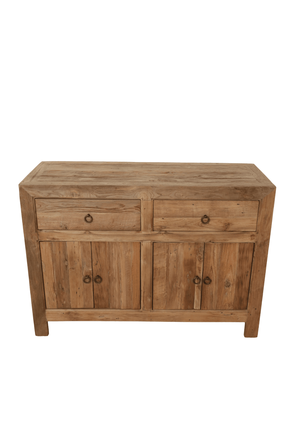robuust landelijk teak houten badkamermeubel 120x45x85 cm ruw teak hout