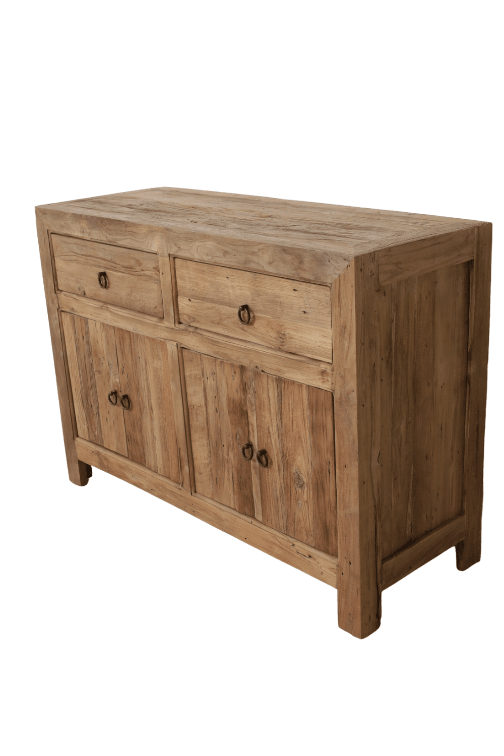 robuust landelijk teak houten badkamermeubel 120x45x85 cm ruw teak hout