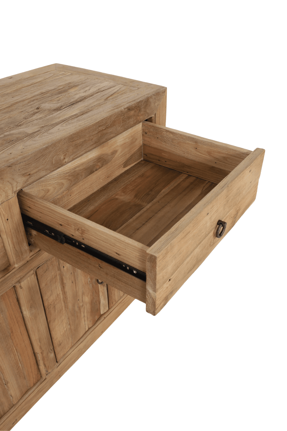 robuust landelijk teak houten badkamermeubel 120x45x85 cm ruw teak hout