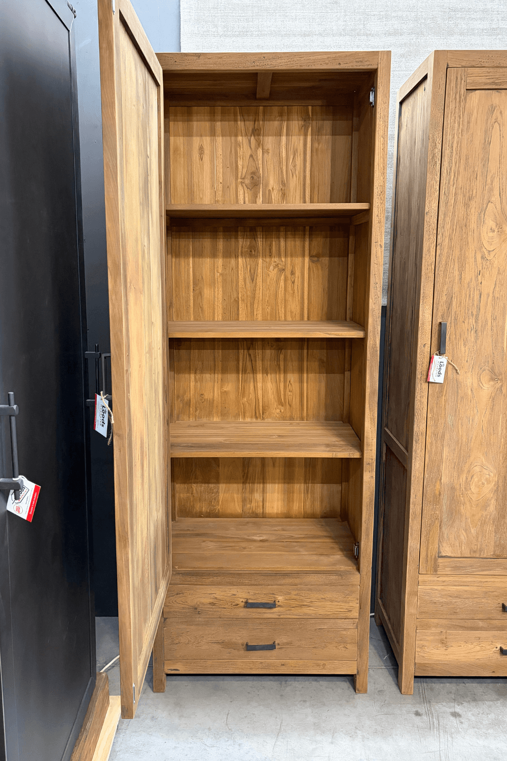 dichte teak houten opbergkast75x45x210 cm Brc 5 dichte teak houten opbergkast75x45x210 cm Brc 5