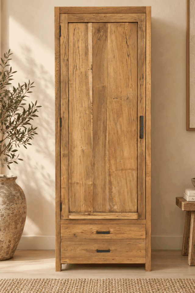 dichte teak houten opbergkast75x45x210 cm Brc 5