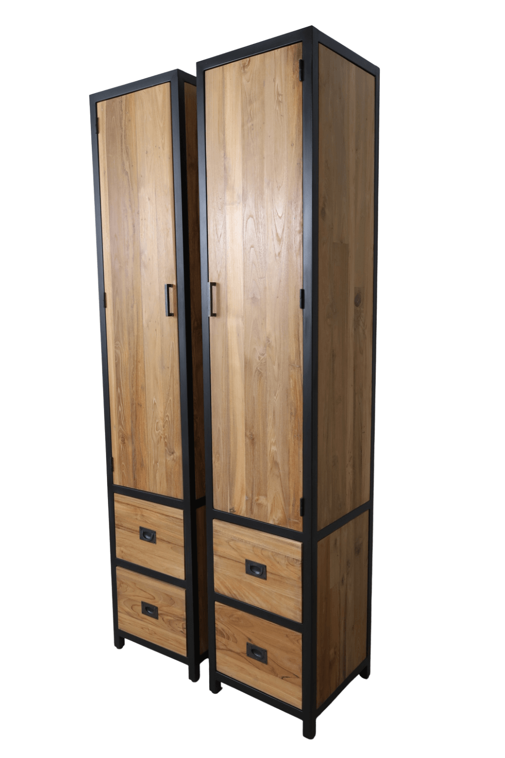 kolomkast 40x40x200 cm solid teak hout met metaal kolomkast 40x40x200 cm solid teak hout met metaal