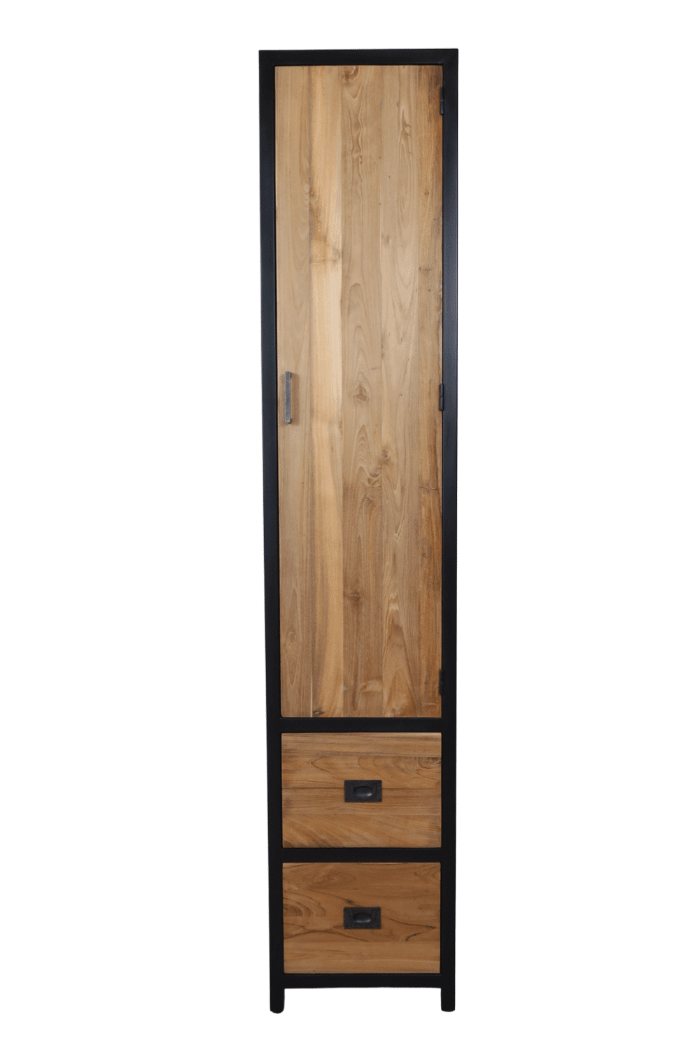 kolomkast 40x40x200 cm solid teak hout met metaal kolomkast 40x40x200 cm solid teak hout met metaal
