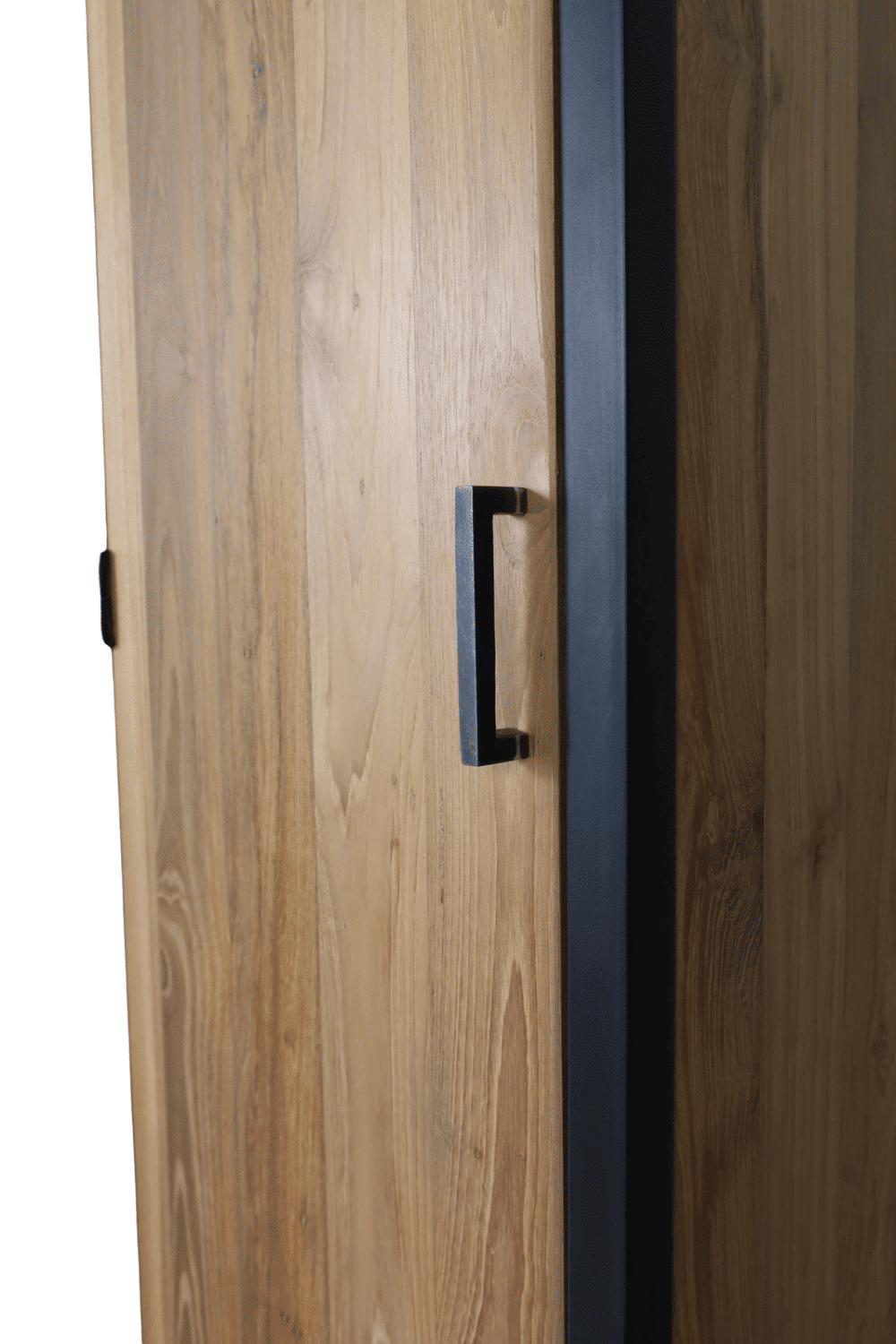 kolomkast 40x40x200 cm solid teak hout met metaal kolomkast 40x40x200 cm solid teak hout met metaal