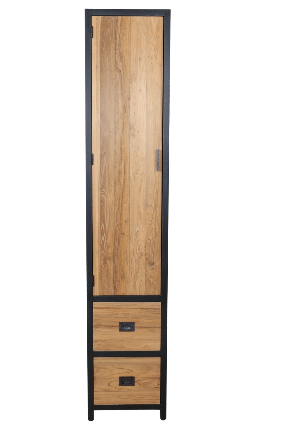 kolomkast 40x40x200 cm solid teak hout met metaal kolomkast 40x40x200 cm solid teak hout met metaal