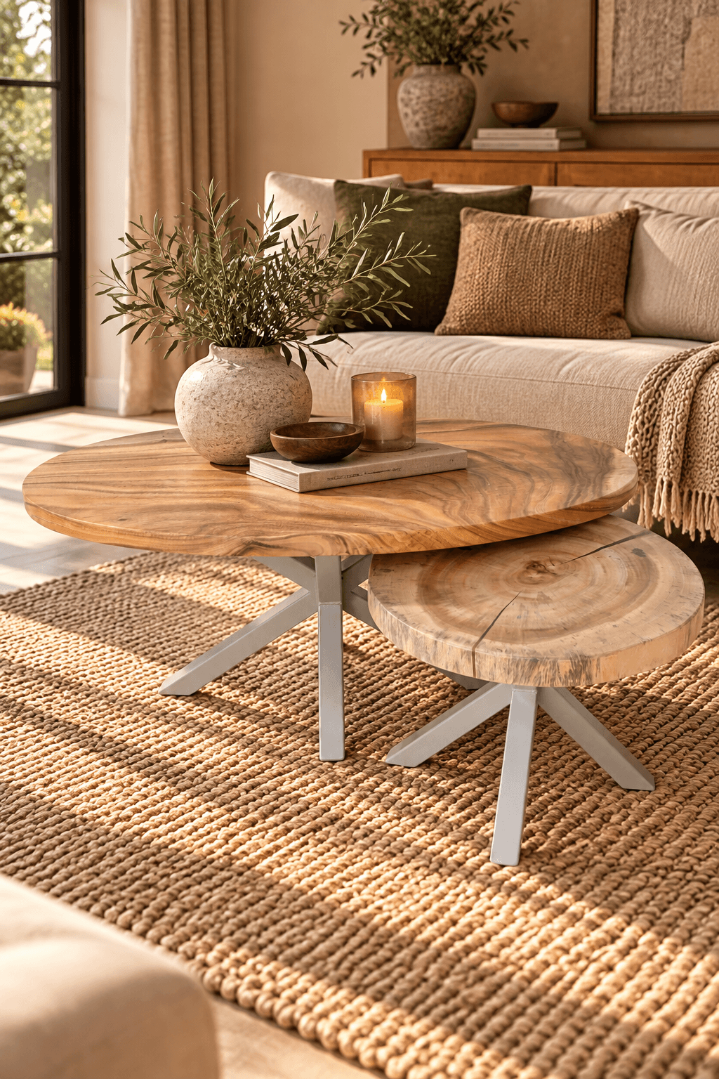 suar setje salontafels ovaal en rond 100x49x46 cm en 48x48x40 cm met beige poot suar setje salontafels ovaal en rond 100x49x46 cm en 48x48x40 cm met beige poot