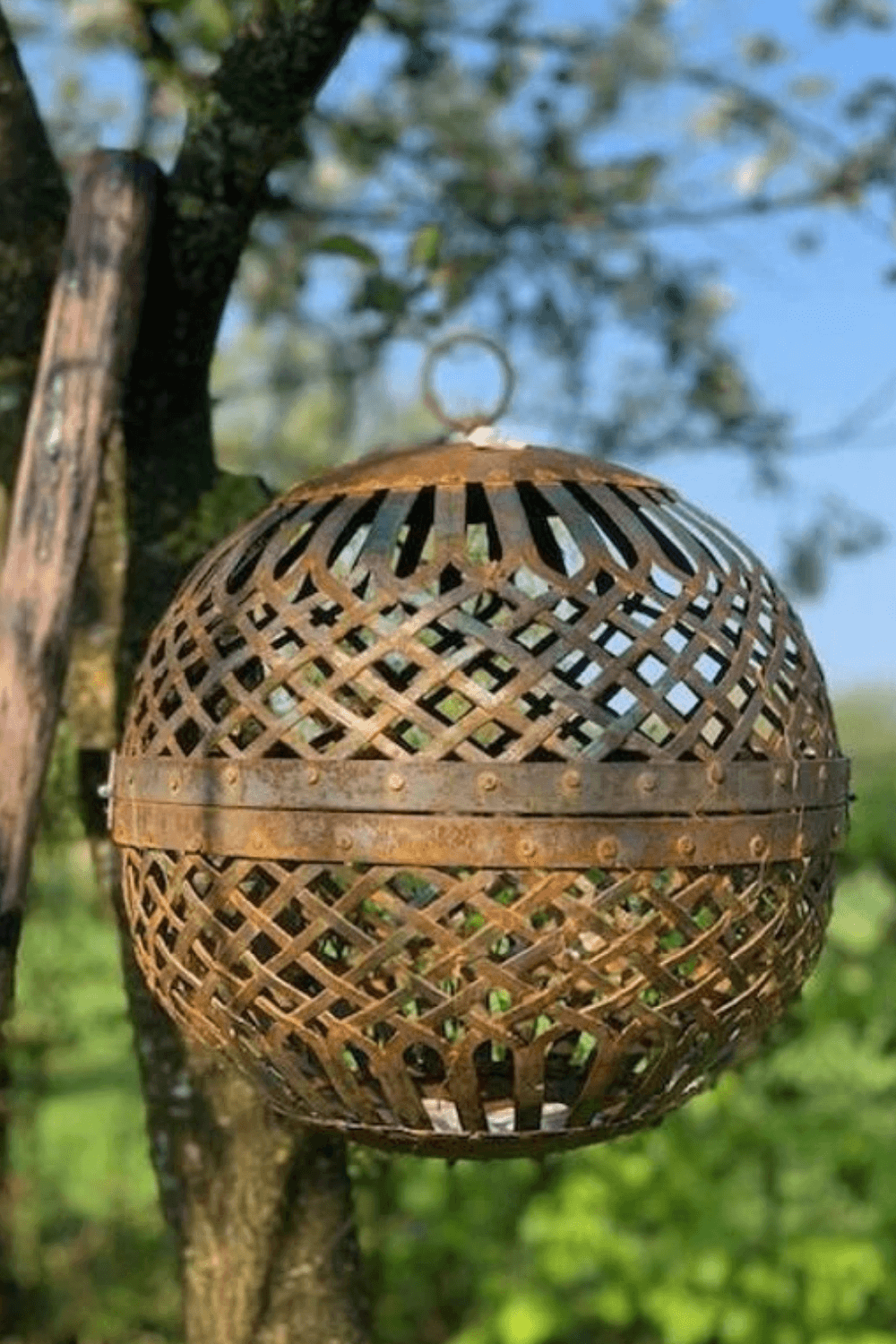 Set van 3 decoratieve roestballen