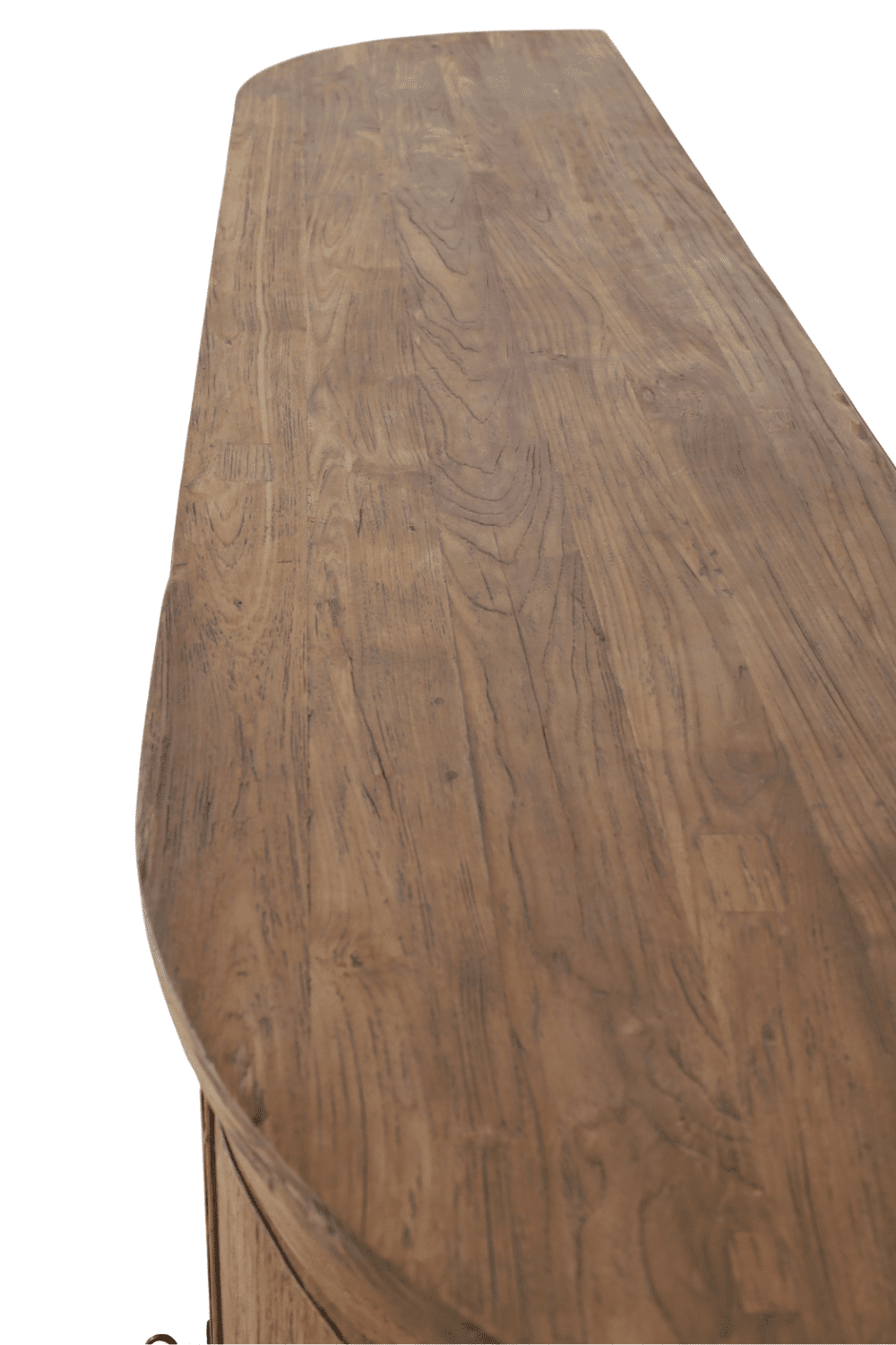 Warm houten dressoir met natuurlijke decoratie Warm houten dressoir met natuurlijke decoratie