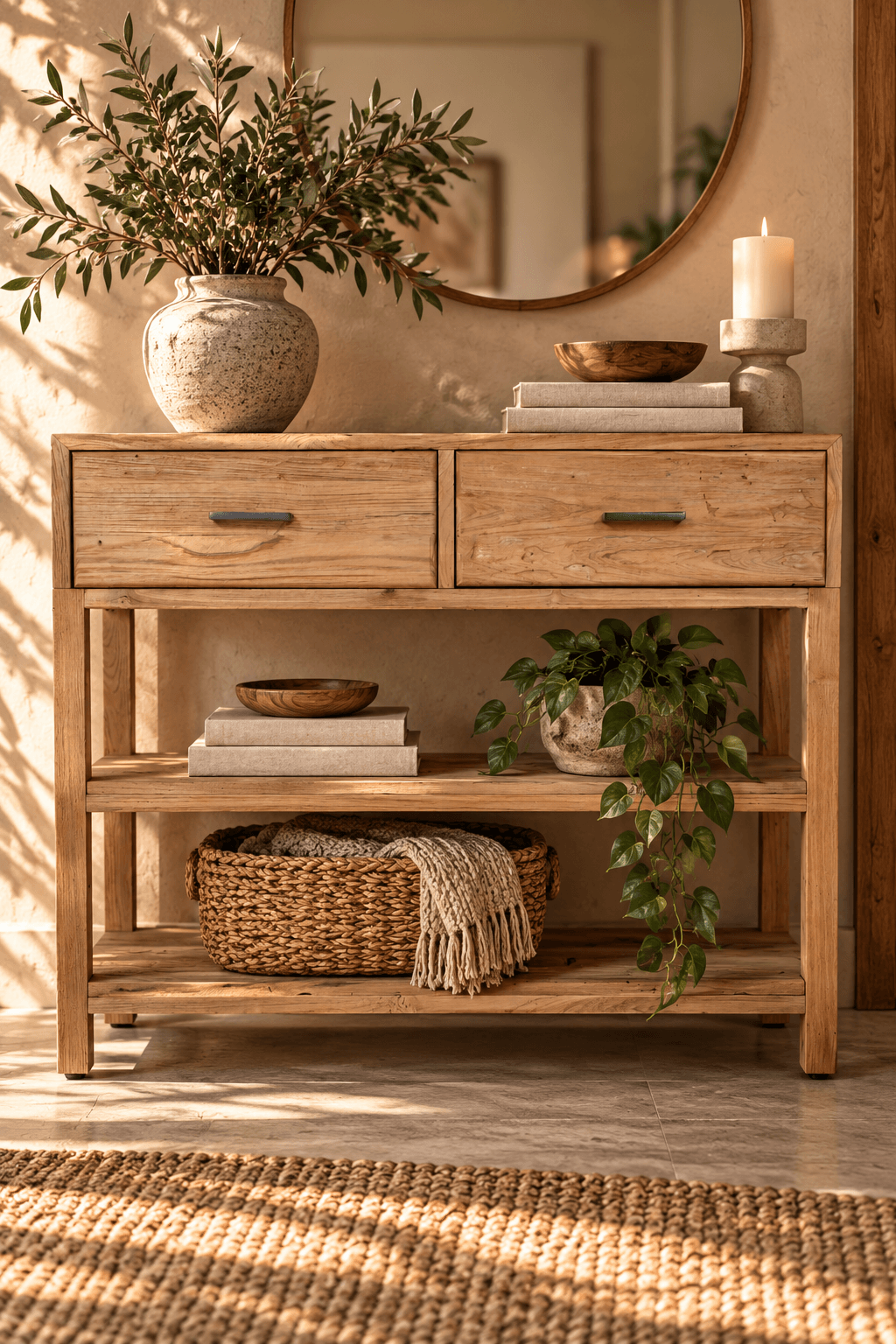 strakke side table ruw teak hout 100,5x40x86 cm strakke side table ruw teak hout 100,5x40x86 cm