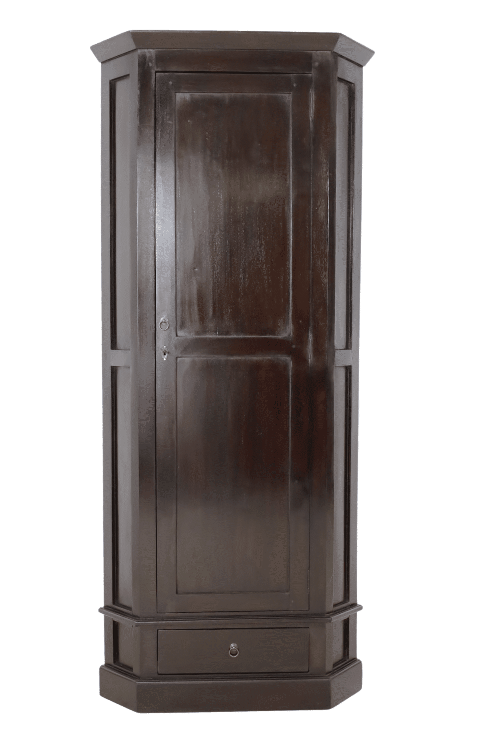 donker bruinen hoekkast 60x20x57x200 cm