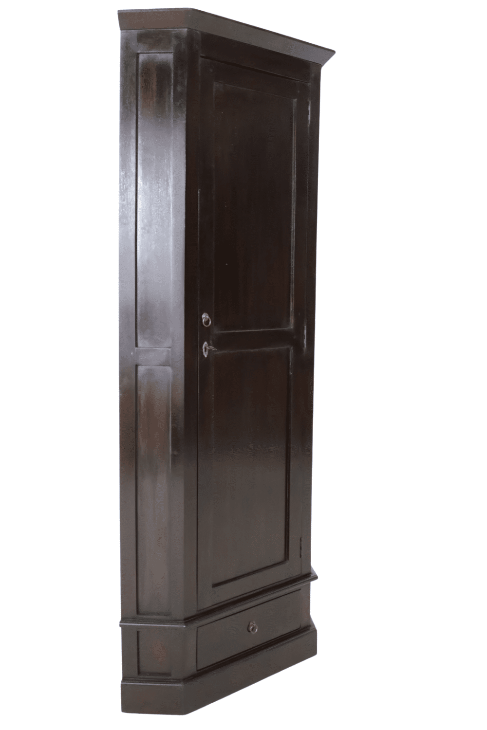 donker bruinen hoekkast 60x20x57x200 cm