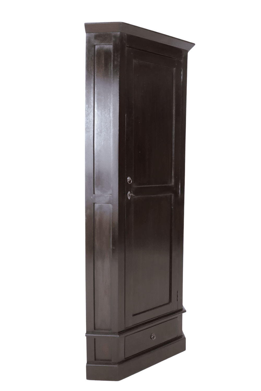 donker bruinen hoekkast 60x20x57x200 cm