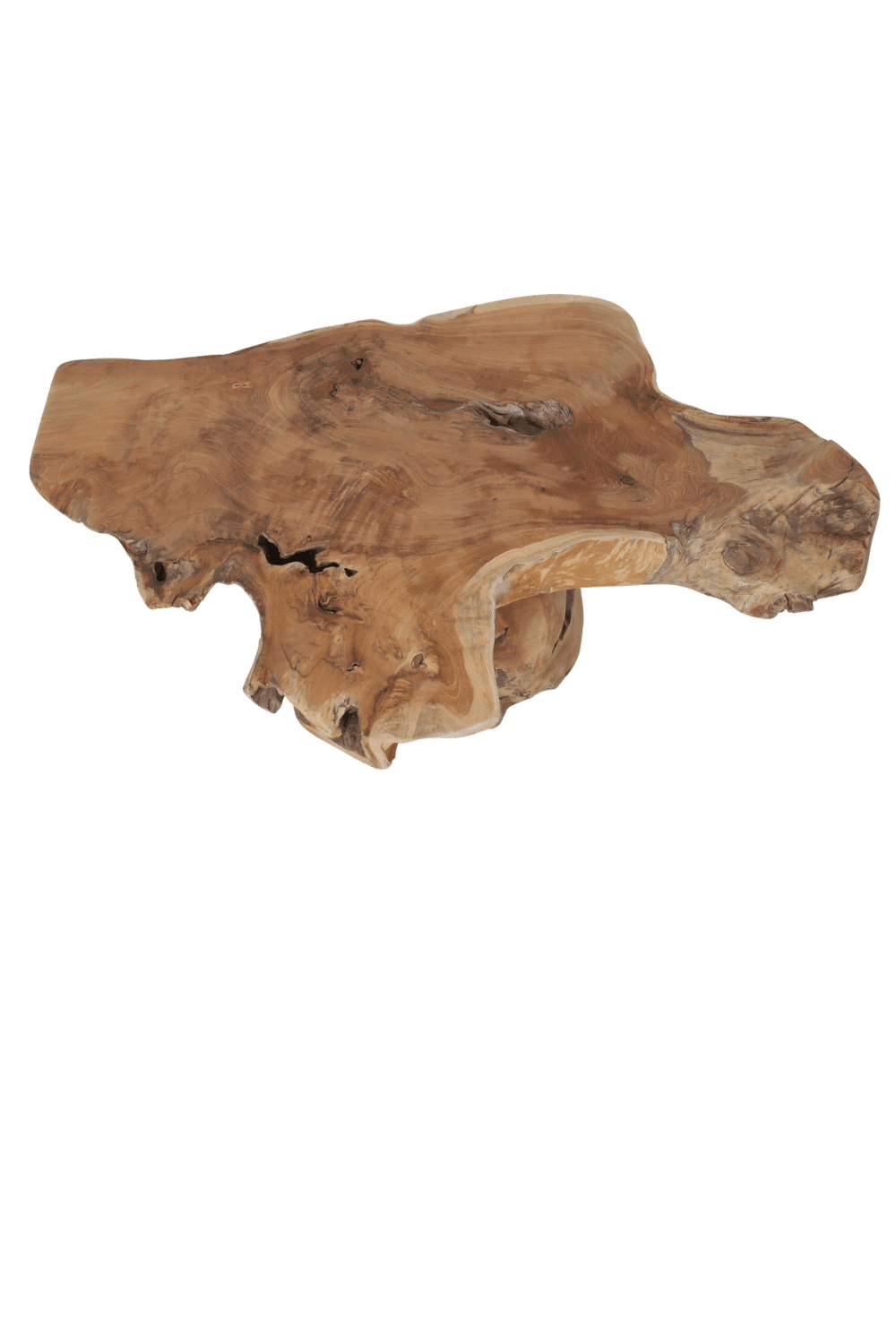 wortel teak salontafel natuurlijke vorm