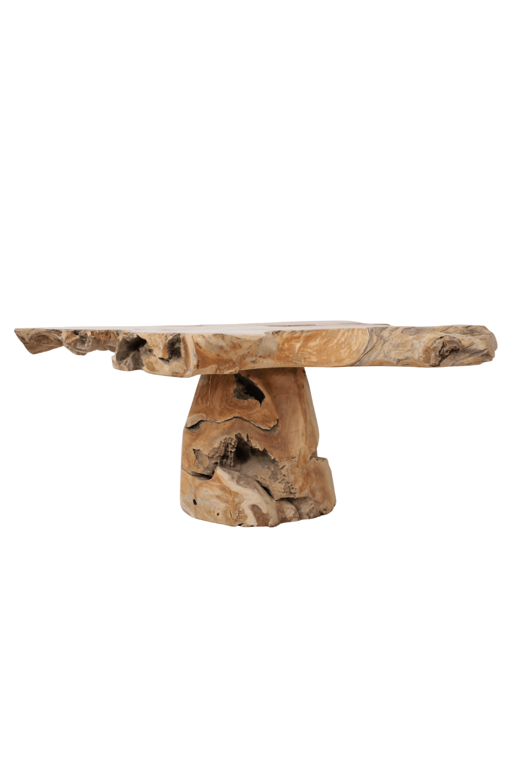 wortel teak salontafel natuurlijke vorm