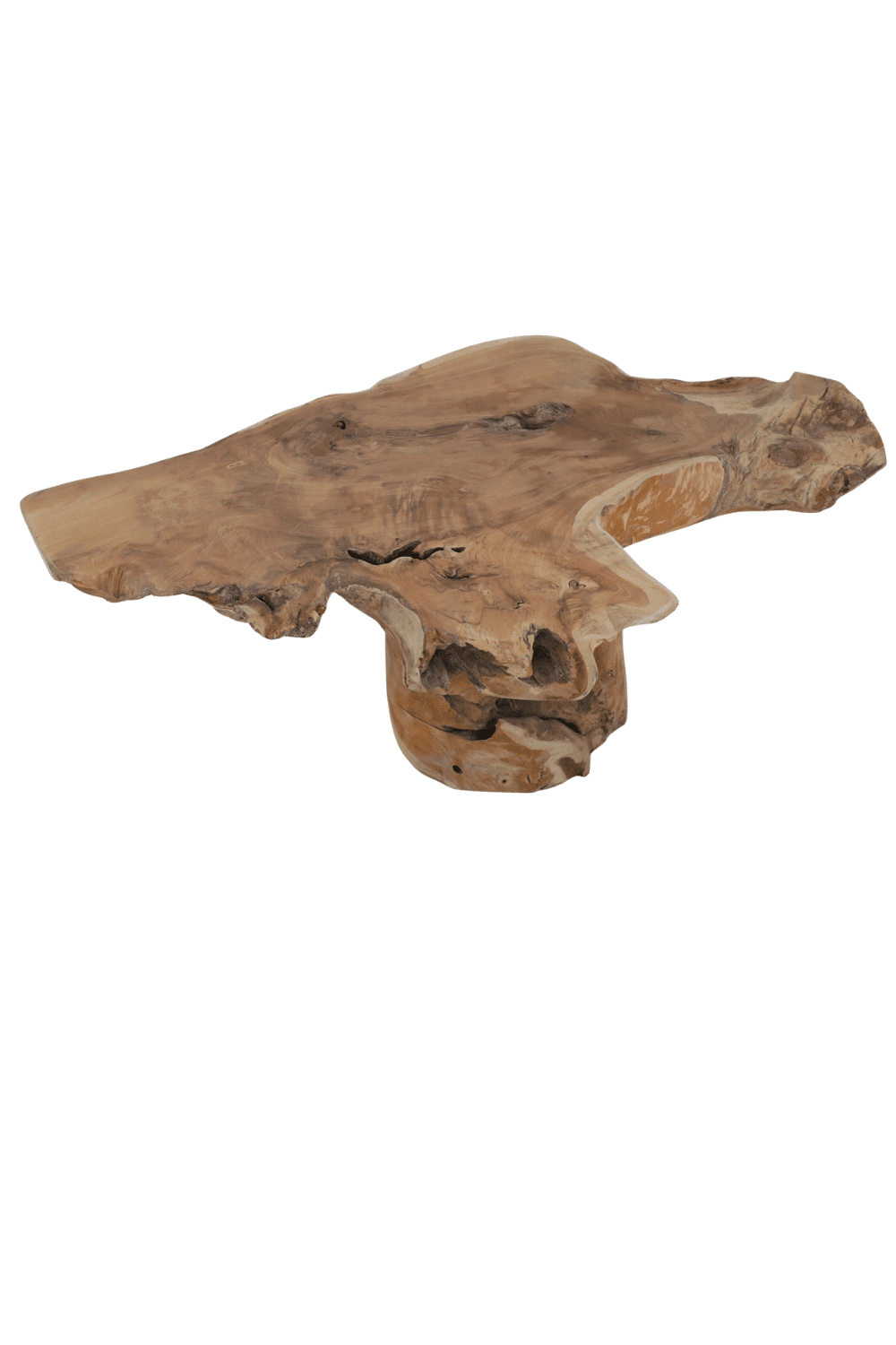 wortel teak salontafel natuurlijke vorm