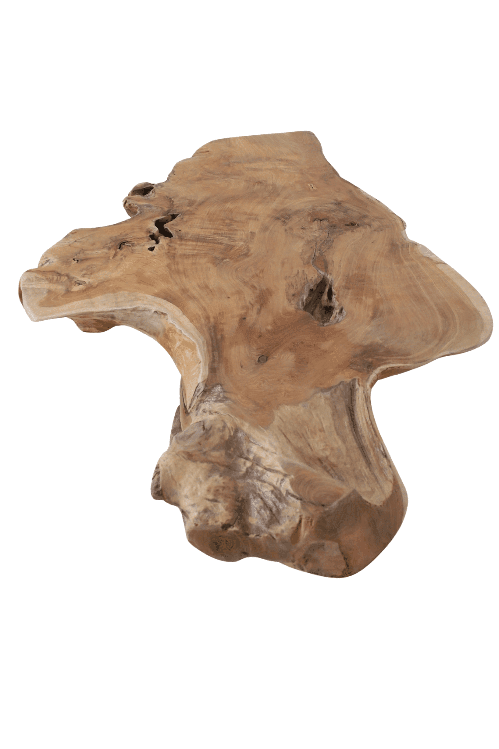 wortel teak salontafel natuurlijke vorm