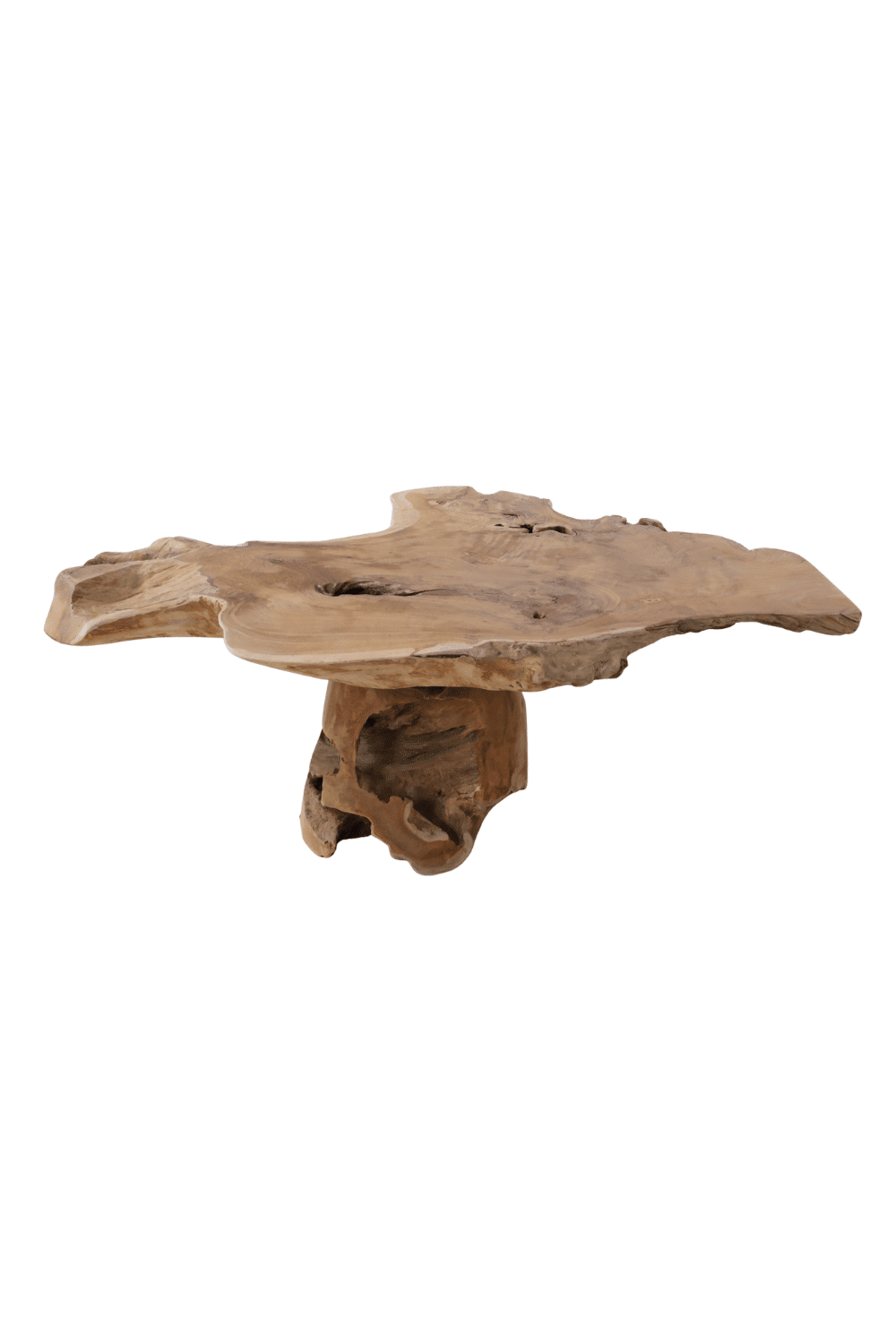 wortel teak salontafel natuurlijke vorm