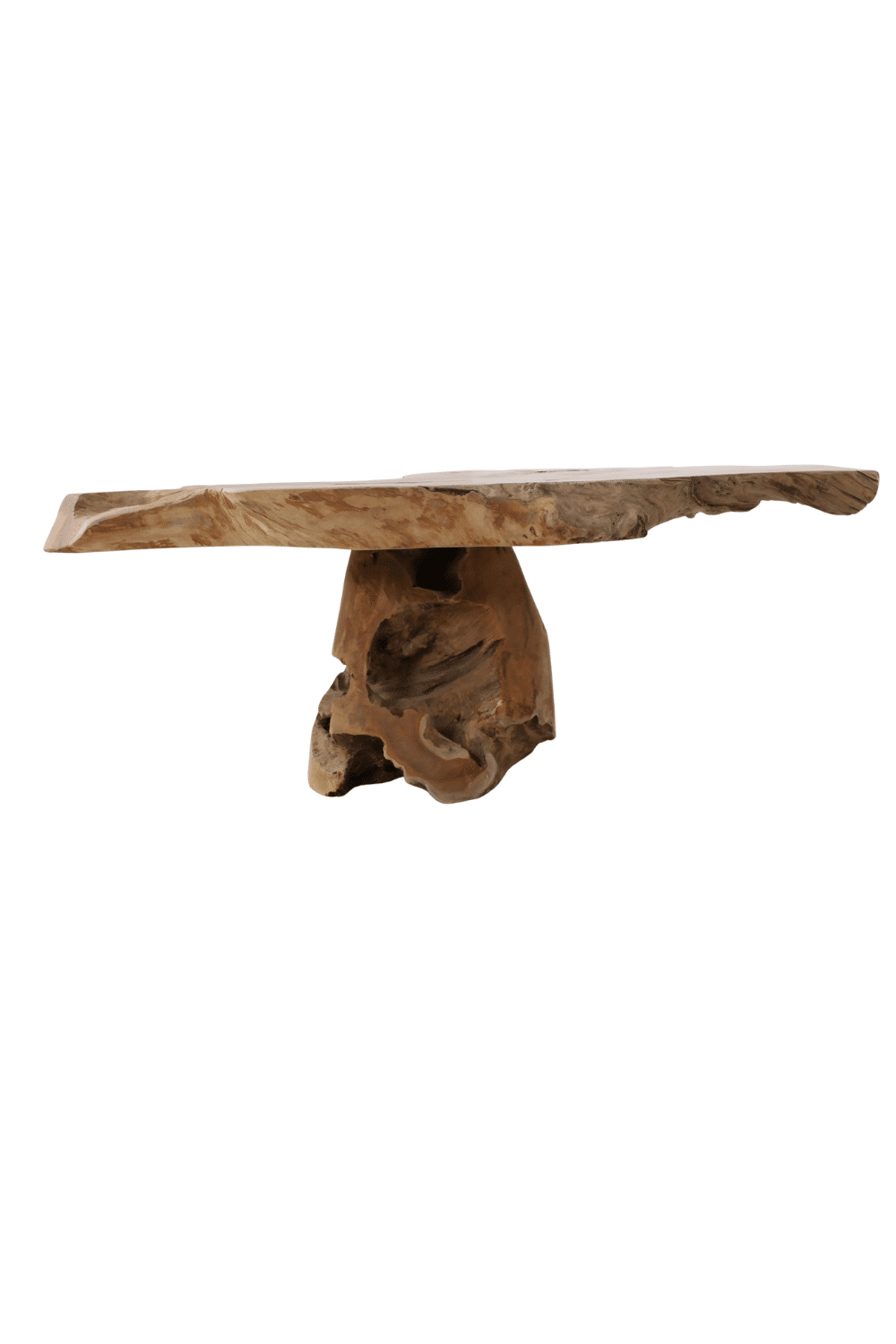 wortel teak salontafel natuurlijke vorm