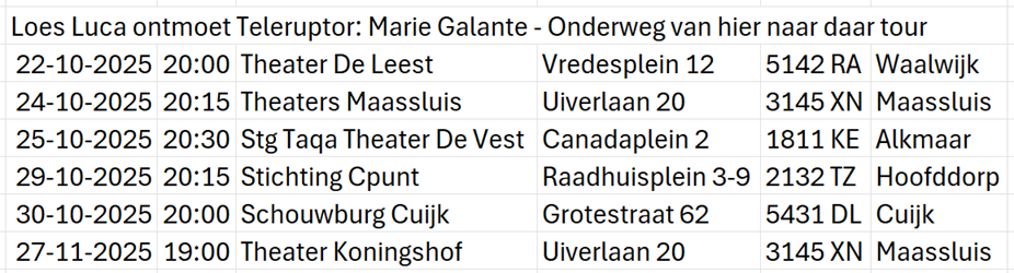 Loes Luca Ontmoet Teleruptor Nog Een Beperkt Aantal Keer Te Zien In 2025 8211 Kom Snel Loes Luca Ontmoet Teleruptor Nog Een Beperkt Aantal Keer Te Zien In 2025 8211 Kom Snel