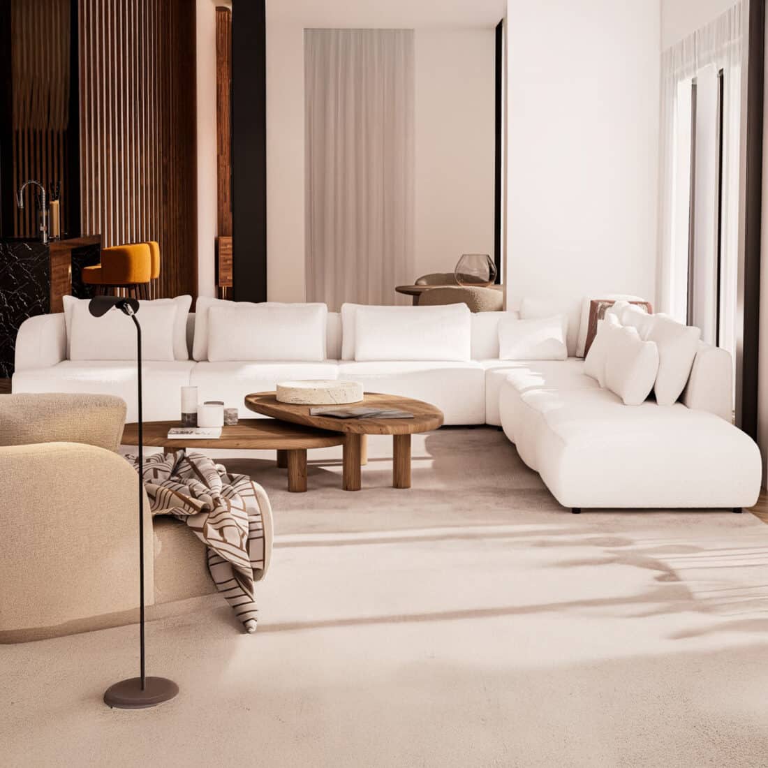 Hoekbank opstelling passe partout medusa hoekbank