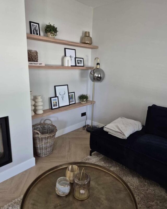 Eiken Wandplank Voor Nismontage