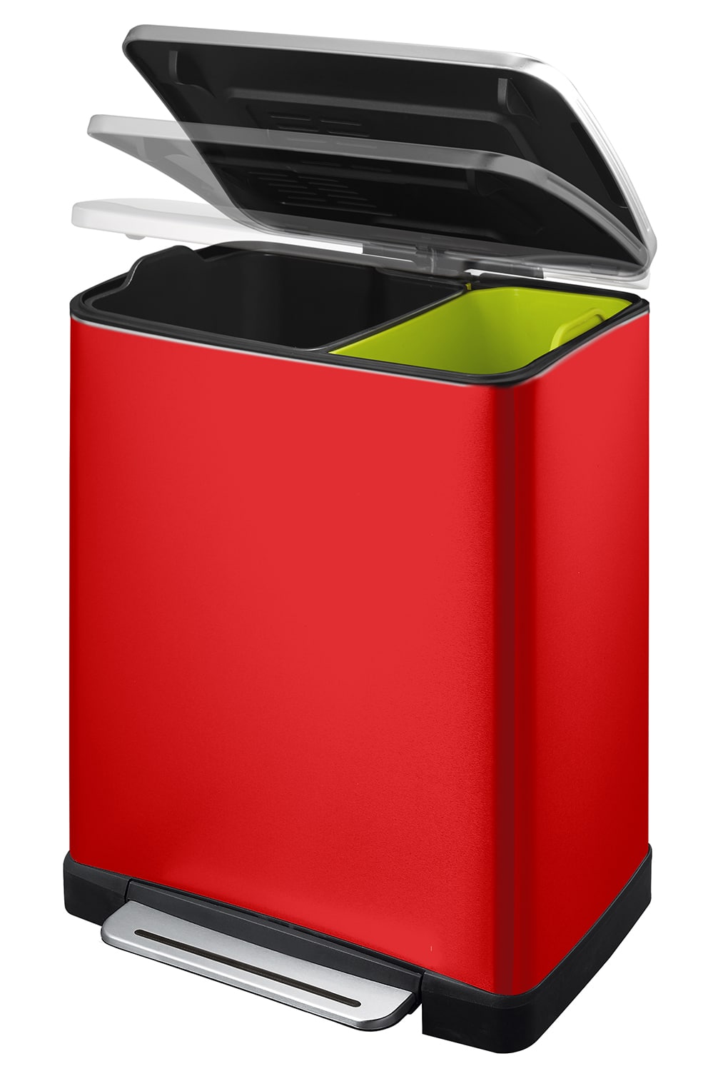 E-Cube Recycle Step Bin 28+18L Red