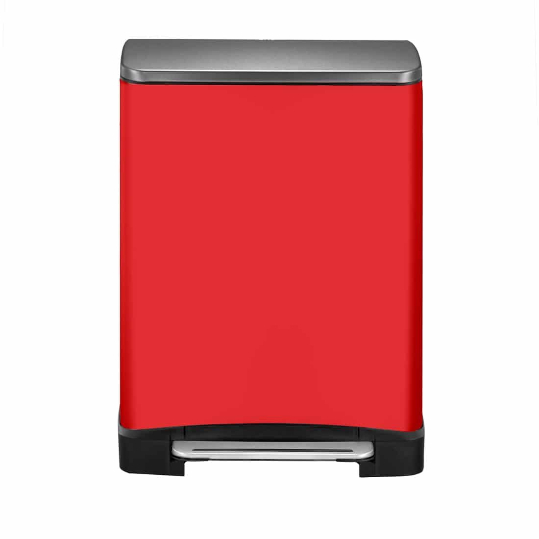 E-Cube Recycle Step Bin 28+18L Red